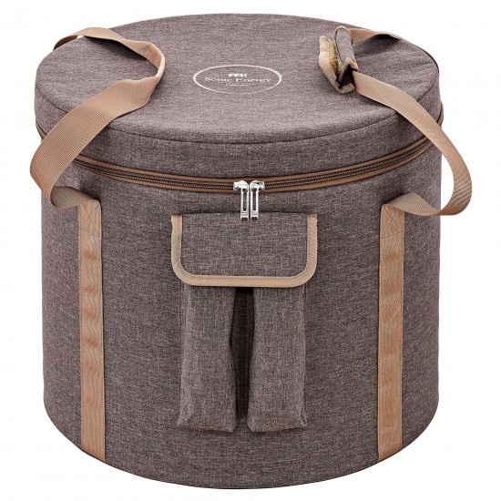 Housse pour bol de cristal 13" à 14" - Brun