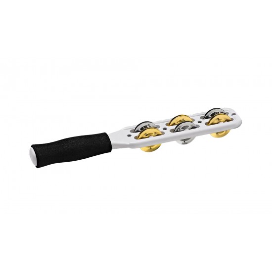 Jingle stick with notched edges - White