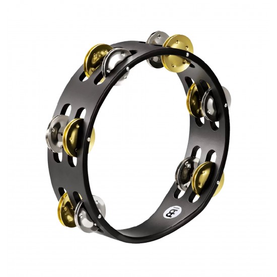 Compact wood tambourine 8" - Black