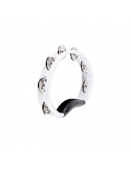 Tambourin demi-lune ABS, 1 rangée de cymbalettes - Blanc