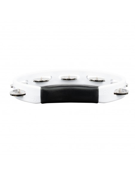 Tambourin demi-lune ABS, 1 rangée de cymbalettes - Blanc