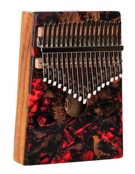 17-note kalimba with sound hole - Lava