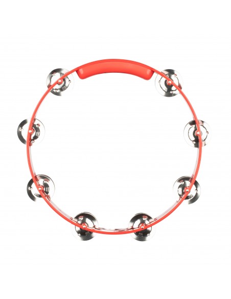 ABS tambourine 25 cm, single row of jingles - Red