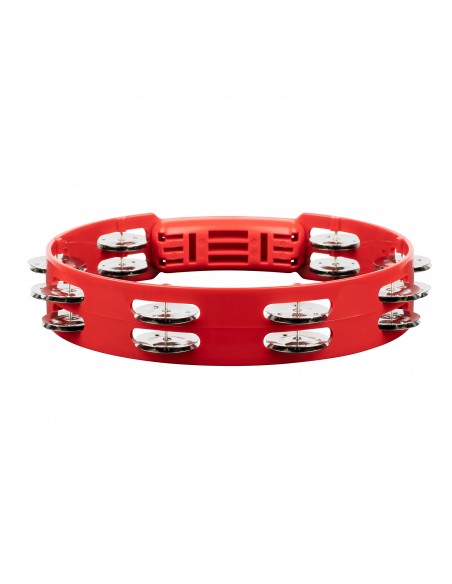 Tambourin ABS 25 cm, 1 rangée de cymbalettes - Rouge