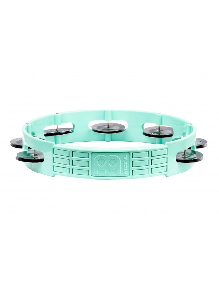 Tambourin ABS 20 cm, 1 rangée de cymbalettes - Vert