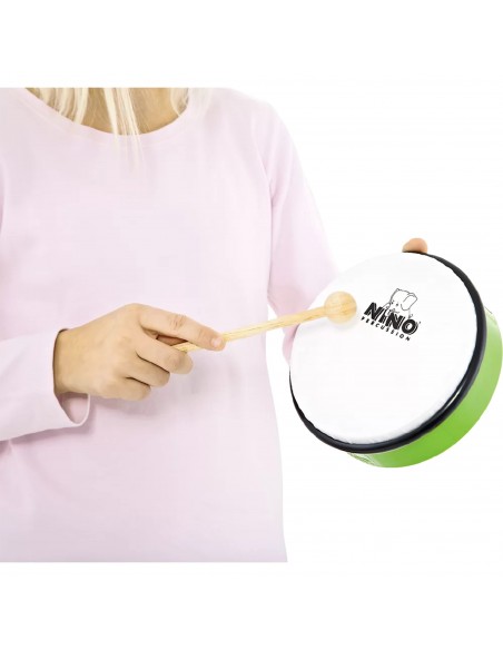ABS tambourine 6" - Apple Green