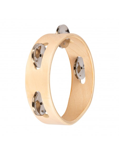NINO941 - Wooden tambourine 6", 1 row