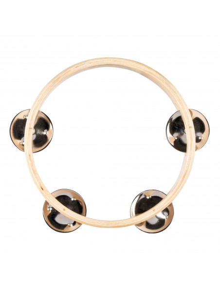 NINO941 - Wooden tambourine 6", 1 row