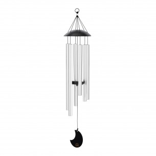 Chimes Moon 32" - Silver