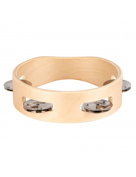 NINO941 - Wooden tambourine 6", 1 row