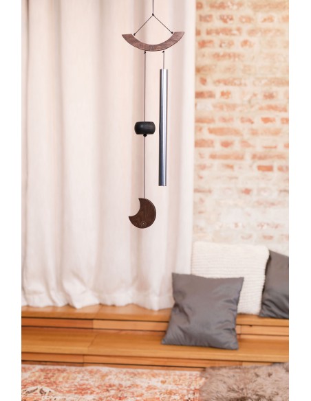 Chimes Moon 35" - Silver