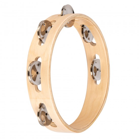 NINO943 - Wooden tambourine 8", 1 row