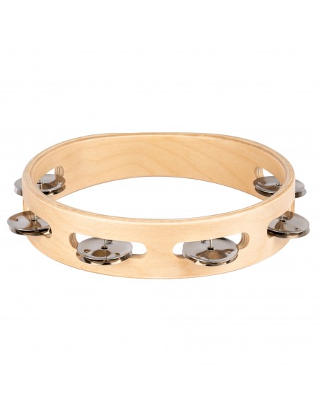 NINO943 - Wooden tambourine 8", 1 row