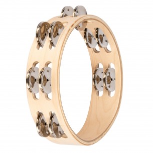 NINO945 - Tambourin en bois 8", 2 rangs
