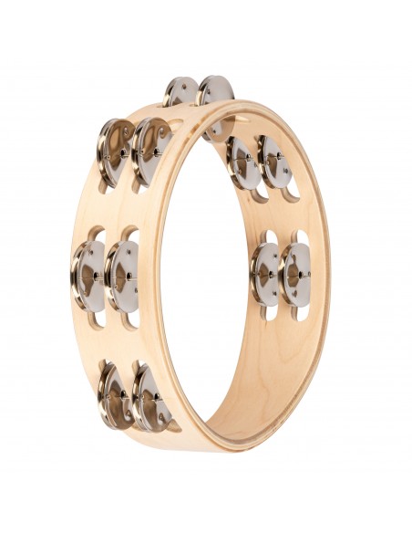 NINO945 - Wooden tambourine 8", 2 rows