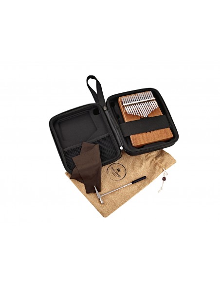 Kalimba Sound Hole 17 notes in C major - Natural matte mahogany