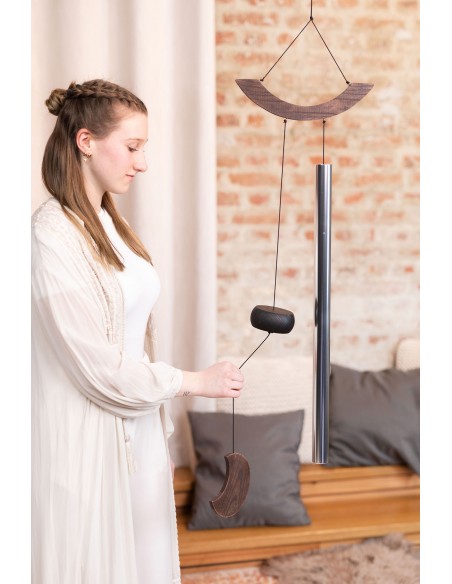 Chimes Moon 49" - Silver
