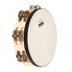 NINO946 - Wooden tambourine 8", 2 rows