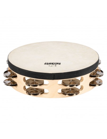 NINO946 - Wooden tambourine 8", 2 rows