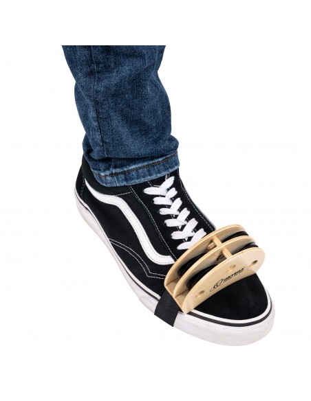 Foot tambourine for guitarist - Natural