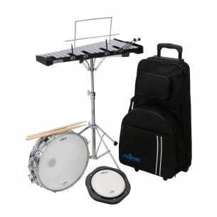 Student percussion kit 2.5-octave bells + 14" snare drum + 8" practice pad