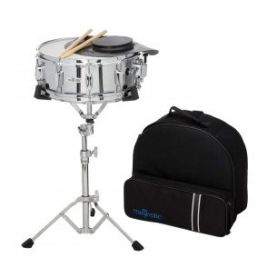 Kit de percussion scolaire caisse claire 14" x 5,5" + pad + sac à dos