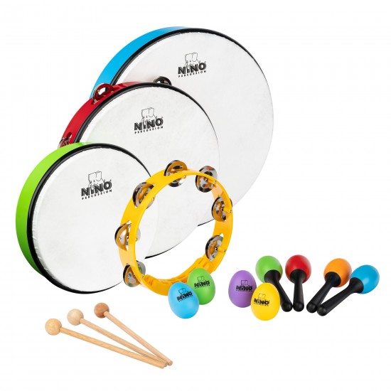 Set of 12 percussion instruments