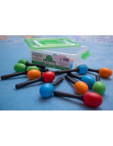 Set of 16 Small shaker maracas with box