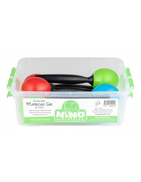 Lot de 6 maracas shaker Medium avec boîte