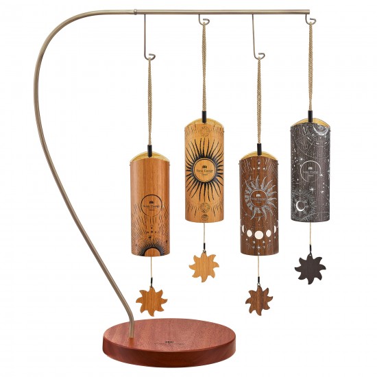 Set de 4 chimes en bambou avec support