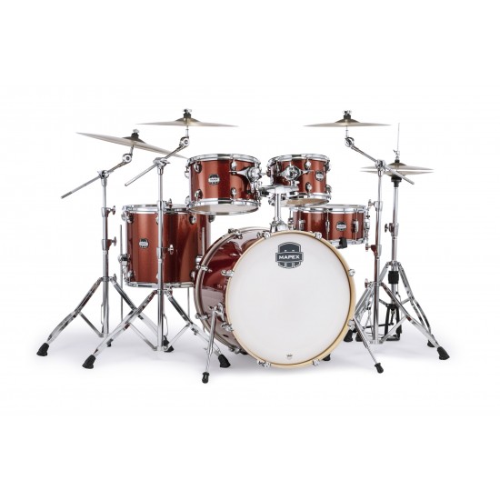 Mars Birch Stage 5-piece shell pack 22" - Blood Orange Sparkle