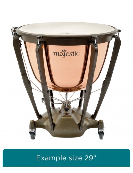Timbale Symphonic Grand 32" accord fin main et pied - Cuivre poli