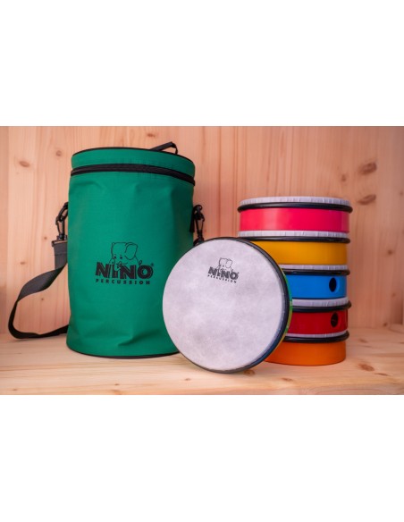 Set de 6 tambourins 8" avec housse et mailloches