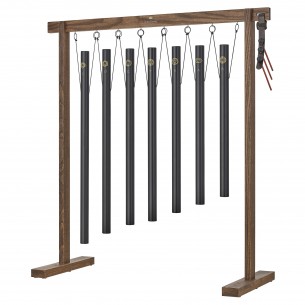 Set of 7 sound bath chimes Chakra - Black