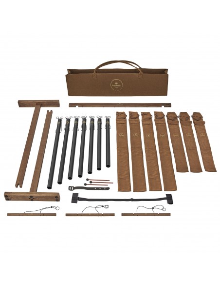 Set de 7 chimes de bain sonore Chakra - Noir