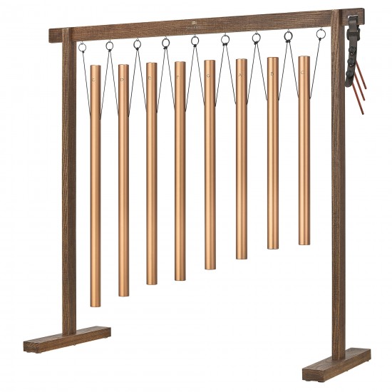 Set of 8 sound bath chimes - Bronze