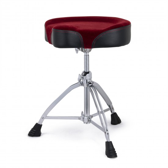 Pro throne with motorcycle-style velour seat - Red