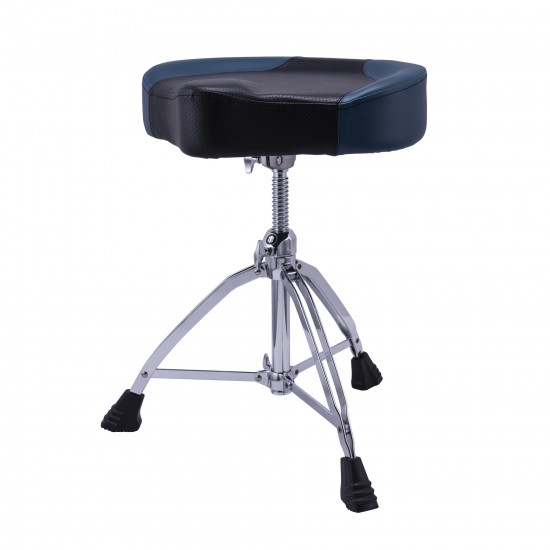 Siège de batteur Pro assise moto - Bleu