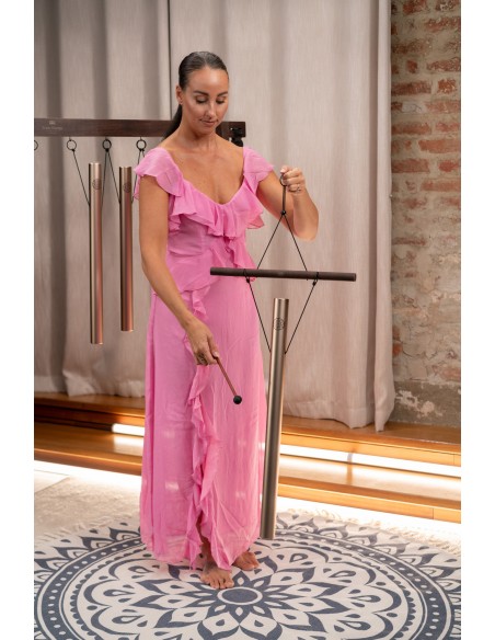 Set de 9 chimes de bain sonore Solfeggio - Champagne Gold