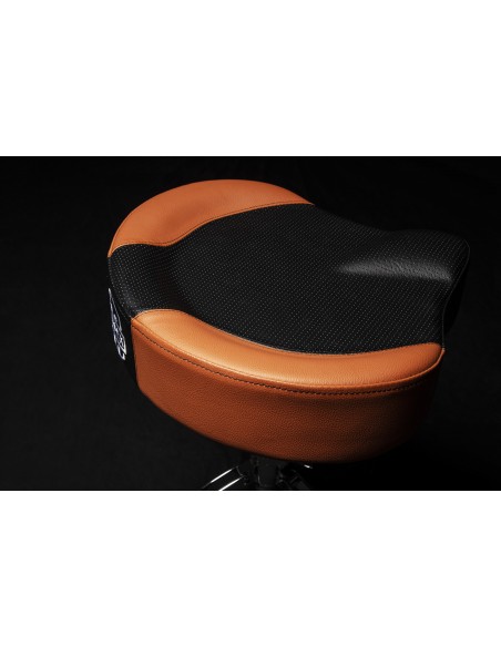 Siège de batteur Pro assise moto - Brun
