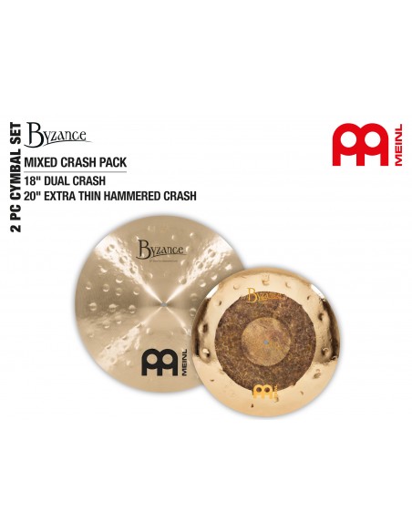 Set de crashes Byzance Mix 18" / 20" - Brillante, Brut, Traditionnelle