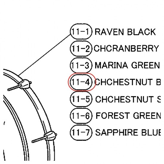 Bass Drum Wood Hoop 20" - Stage Custom - Chestnut Brown Finish - YAMAHA U0073712
