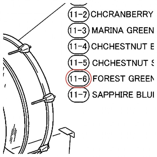Bass Drum Wood Hoop 20" - Stage Custom SBD620 - FG Finish - YAMAHA U0073731