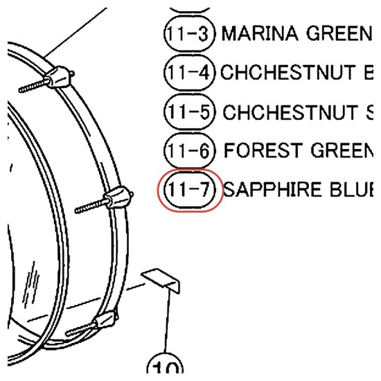 Bass Drum Wood Hoop 20" - Stage Custom SBD620 - SB Finish - YAMAHA U0073732