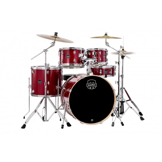 Venus Rock 5-piece shell pack 22" with hardware - Crimson Red Sparkle