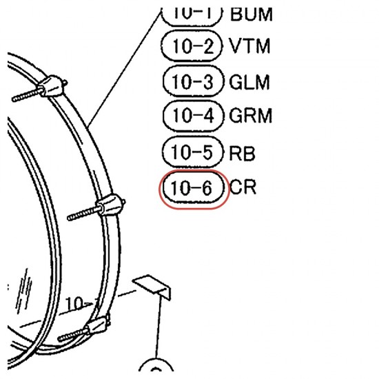Cercle bois grosse caisse 18" - Stage Custom Advantage SBD618Y - finition CR - YAMAHA U0073795