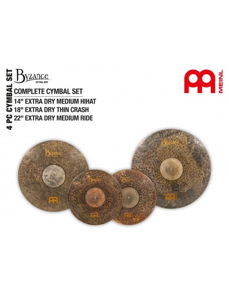 Set de cymbales Byzance Extra Dry 14" / 18" / 22" - Brut