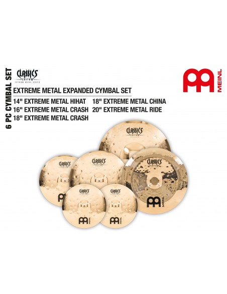 Cymbal set Classics Custom Extreme Metal 14" / 16" / 18" / 20" and 18" China