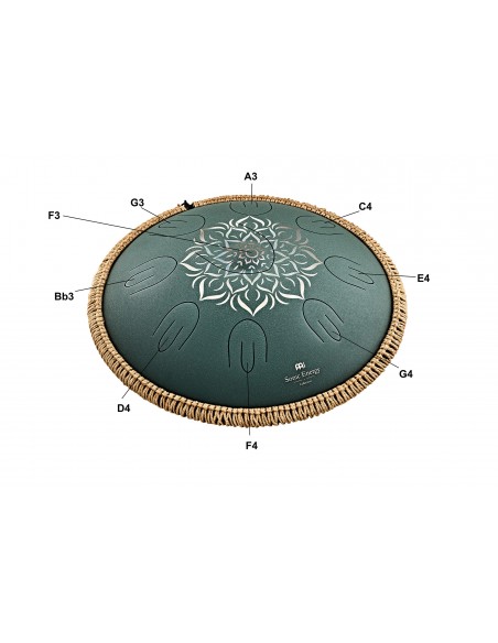 Tongue drum Octave 16" F major - Dark green