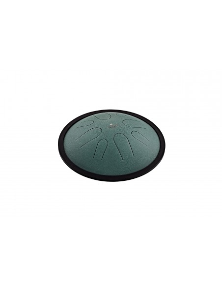 Compact tongue drum in B minor 10" - Dark green